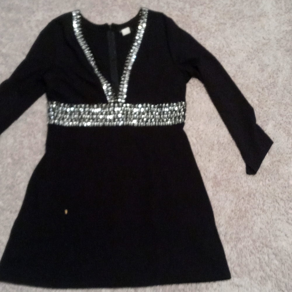 Plunge neck dress